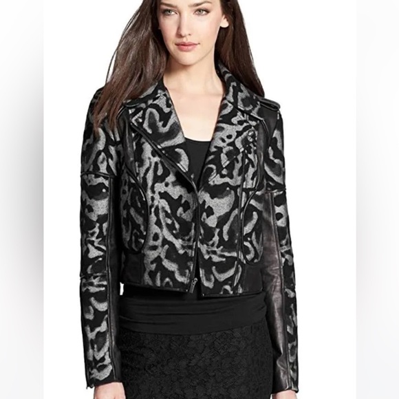 Diane Von Furstenberg Jackets & Blazers - Diane von Furstenberg Leopard Wool Leather